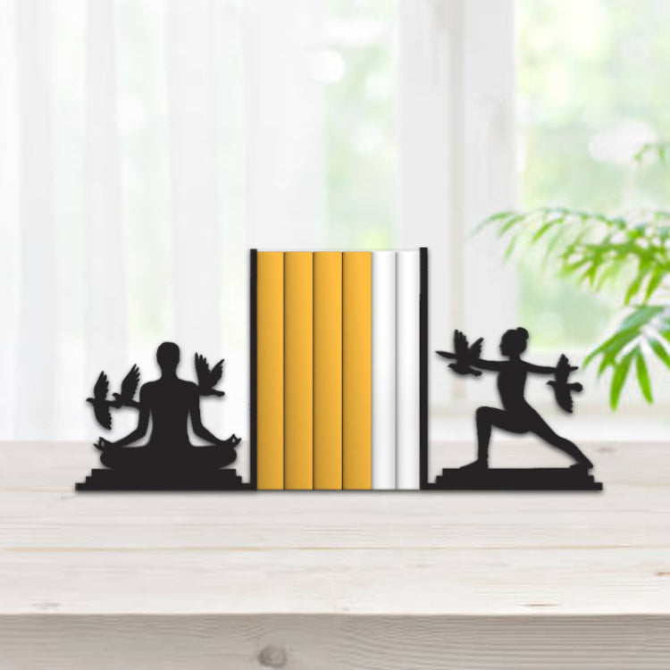 Yoga and Meditation Themed Metal Book Holder