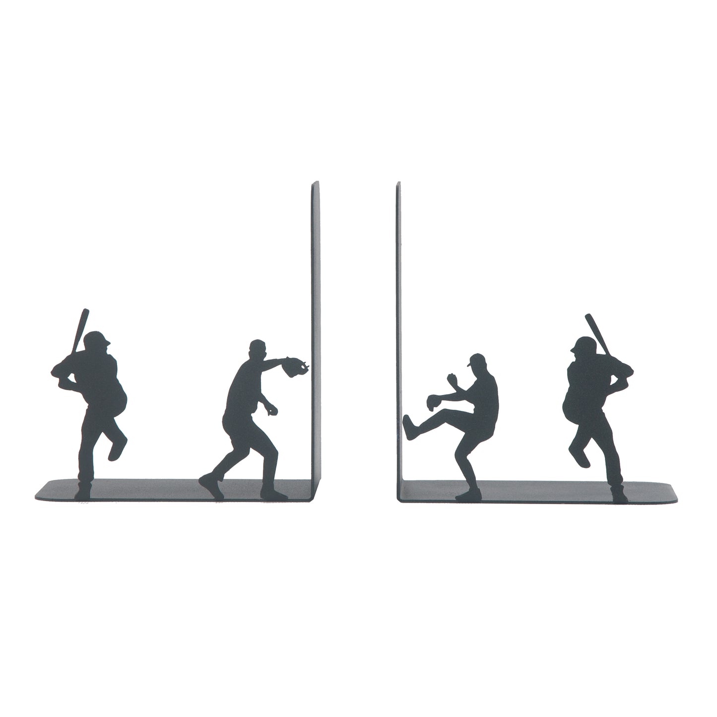 Baseball Player Silhouette Bookends, Sports Themed Decorative Book Holders, Gift for Kids and Fans, Greaters Baseball Player Bookends, Major League Players, Bookend for Sport Fan