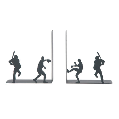 Baseball Player Silhouette Bookends, Sports Themed Decorative Book Holders, Gift for Kids and Fans, Greaters Baseball Player Bookends, Major League Players, Bookend for Sport Fan