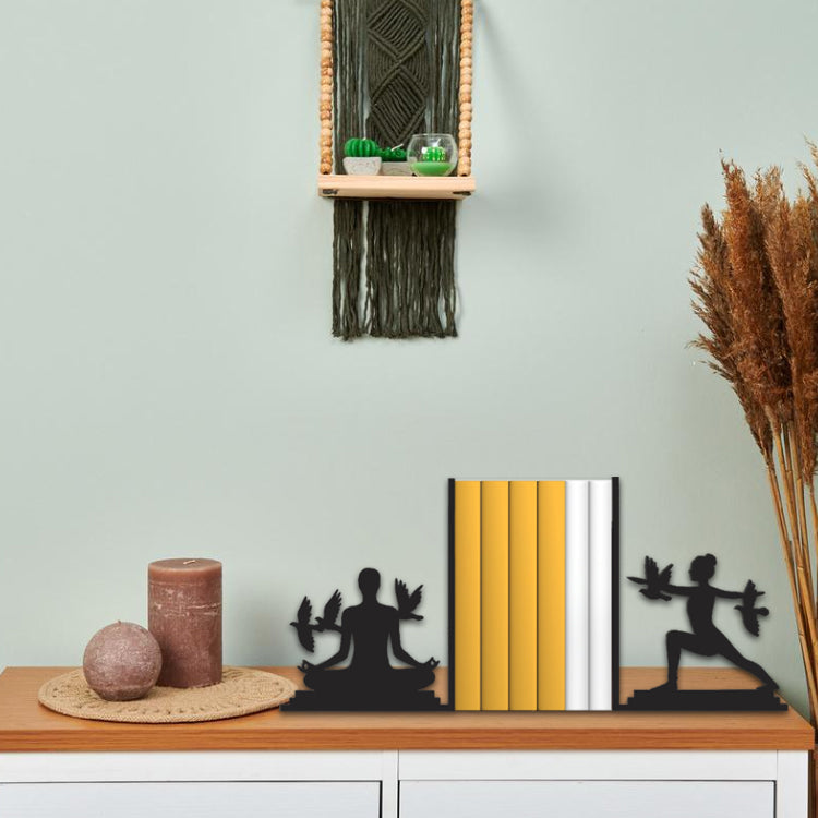 Yoga and Meditation Themed Metal Book Holder