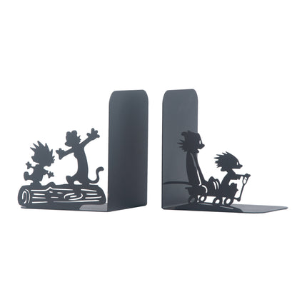 Calvin and Hobbes Bookends, Anime Bookend, Decorative Comics Metal Bookends, Cartoon Book Supports for Kids Room, Custom Bookends, Super Heroes Book Stands, Gift for Kids, Best Gift