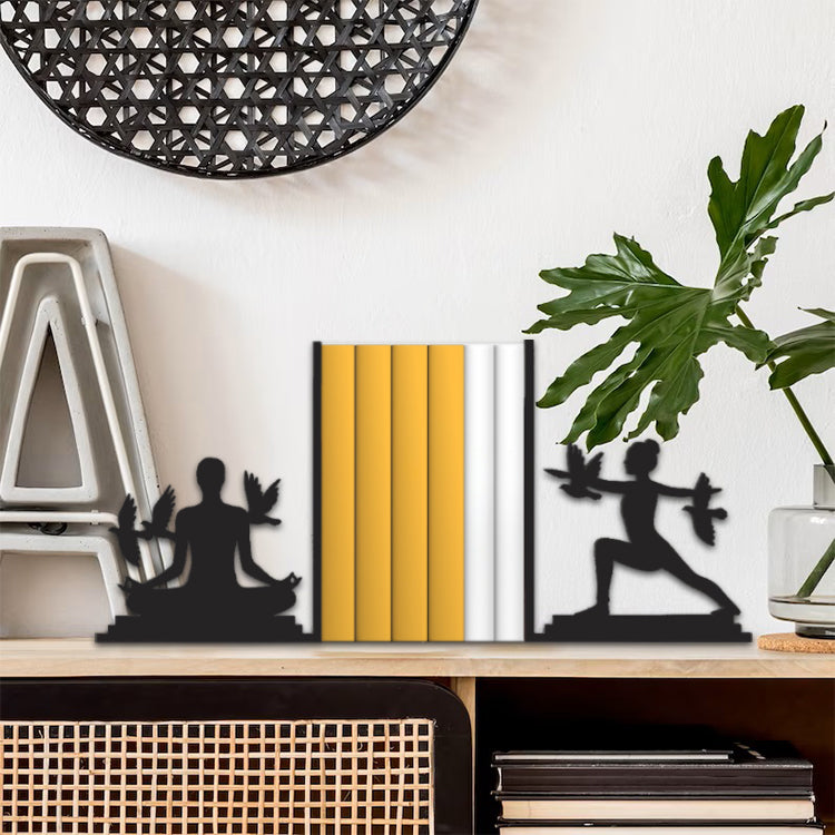 Yoga and Meditation Themed Metal Book Holder