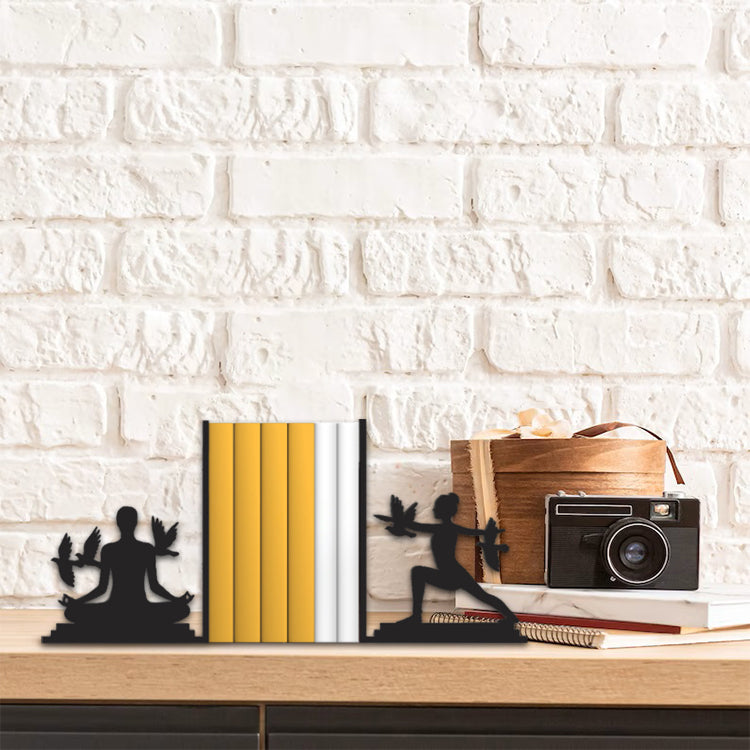 Yoga and Meditation Themed Metal Book Holder