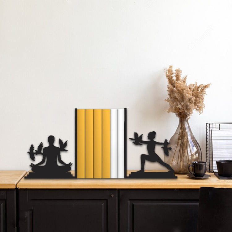 Yoga and Meditation Themed Metal Book Holder