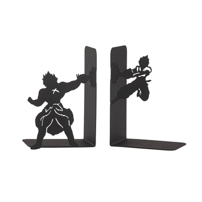 Anime Battle Scene Metal Bookends, Superhero Heroes Book ends for Kids, MangaThemed Book Holders, Dragon Fighters Anime Heros Bookends Gift for Kids, Animation Heroes Book Stand