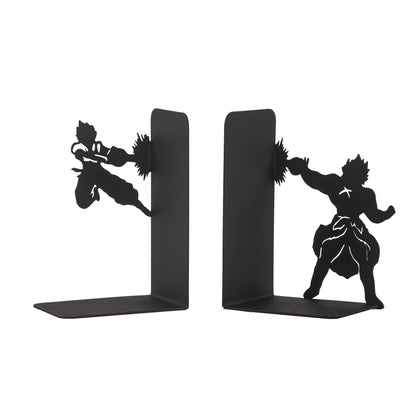 Anime Battle Scene Metal Bookends, Superhero Heroes Book ends for Kids, MangaThemed Book Holders, Dragon Fighters Anime Heros Bookends Gift for Kids, Animation Heroes Book Stand