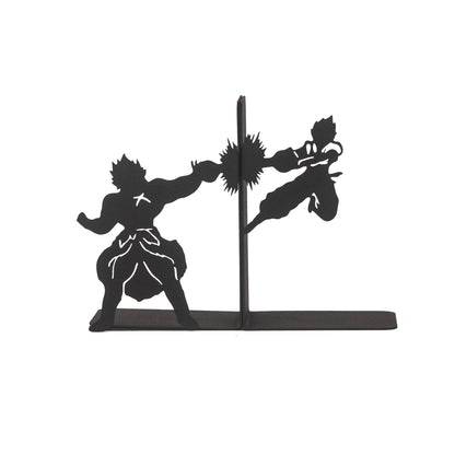 Anime Battle Scene Metal Bookends, Superhero Heroes Book ends for Kids, MangaThemed Book Holders, Dragon Fighters Anime Heros Bookends Gift for Kids, Animation Heroes Book Stand