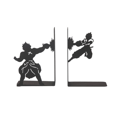 Anime Battle Scene Metal Bookends, Superhero Heroes Book ends for Kids, MangaThemed Book Holders, Dragon Fighters Anime Heros Bookends Gift for Kids, Animation Heroes Book Stand