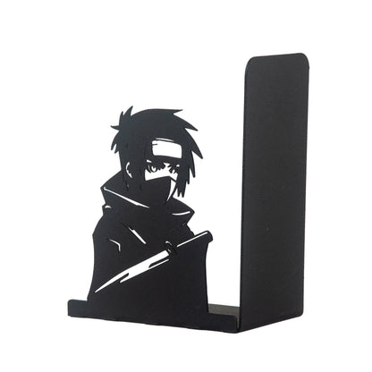 Anime Heroes Silhouette Bookends, Manga Theme Decorative Book Holders, Kids Room Decor, Cartoon Theme Bookends, for Kids, Bookends with Ninja Anime Heroes Silhouettes, Bookends for Kids