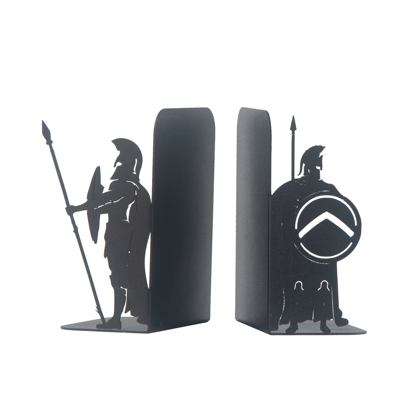 Spartan Guards Bookends, 300 Spartans Book Ends, Shields and Warriors Book Stand, Greek Mythology Themed Bookends, Decorative Medieval Themed Metal Book Holders, Soldiers Vibes, Gift for Kids