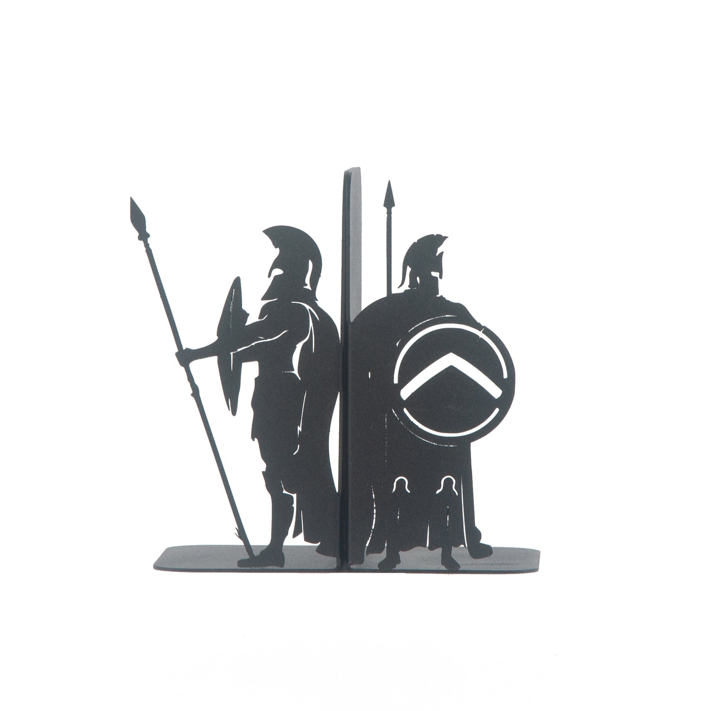 Spartan Guards Bookends, 300 Spartans Book Ends, Shields and Warriors Book Stand, Greek Mythology Themed Bookends, Decorative Medieval Themed Metal Book Holders, Soldiers Vibes, Gift for Kids
