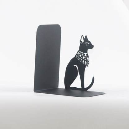 Egyptian Guardian Cats Book End , Egyptian Mythology Themed Bookends, Decorative Cats Metal Bookends, Metal Bookends For Heavy Books, Cartoon Book Stands, Best Gifts