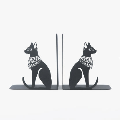 Egyptian Guardian Cats Book End , Egyptian Mythology Themed Bookends, Decorative Cats Metal Bookends, Metal Bookends For Heavy Books, Cartoon Book Stands, Best Gifts
