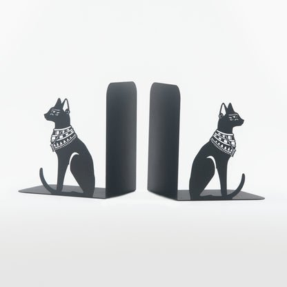 Egyptian Guardian Cats Book End , Egyptian Mythology Themed Bookends, Decorative Cats Metal Bookends, Metal Bookends For Heavy Books, Cartoon Book Stands, Best Gifts