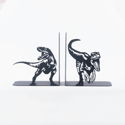 Dinosaurs Bookends, Decorative T-Rex Metal Book Holders, T-Rex Book Ends, Dinosaurs Book Ends, Cartoon Gift for Kids, Jurassic Park Book Stands