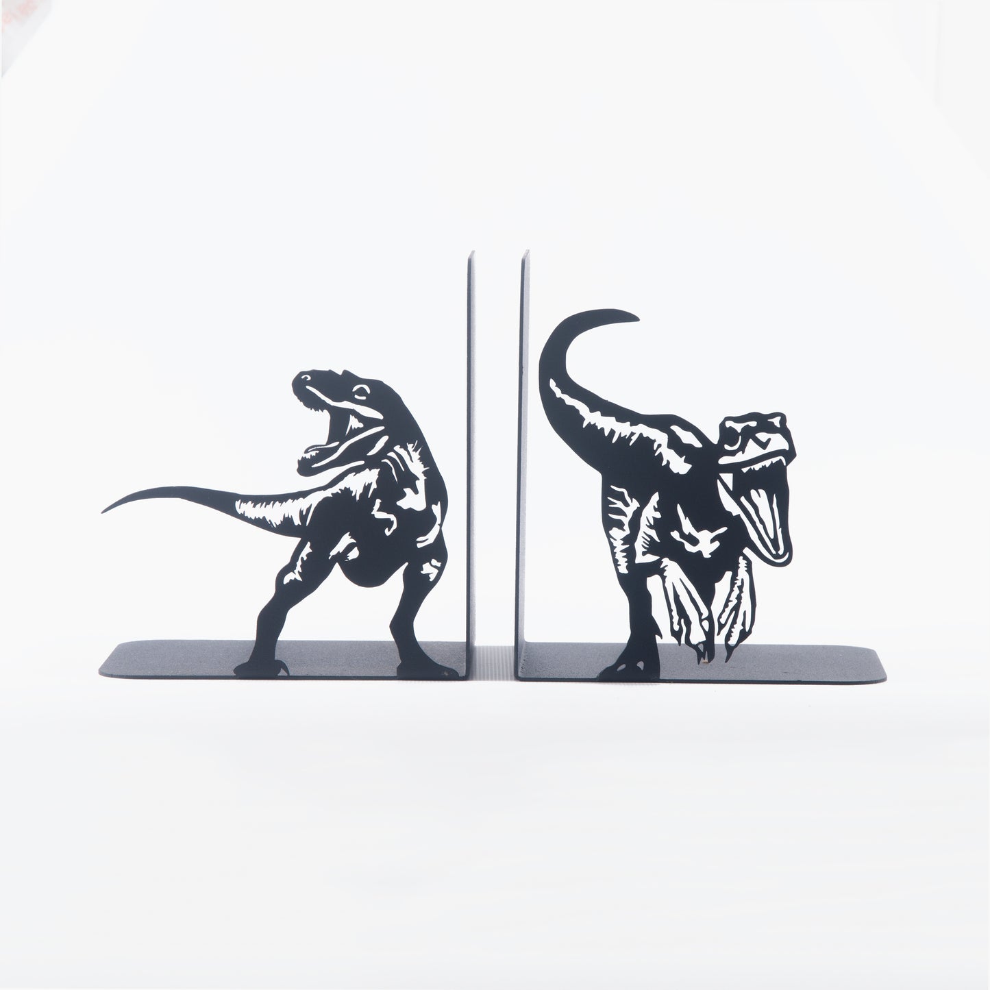 Dinosaurs Bookends, Decorative T-Rex Metal Book Holders, T-Rex Book Ends, Dinosaurs Book Ends, Cartoon Gift for Kids, Jurassic Park Book Stands