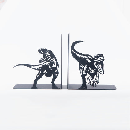 Dinosaurs Bookends, Decorative T-Rex Metal Book Holders, T-Rex Book Ends, Dinosaurs Book Ends, Cartoon Gift for Kids, Jurassic Park Book Stands