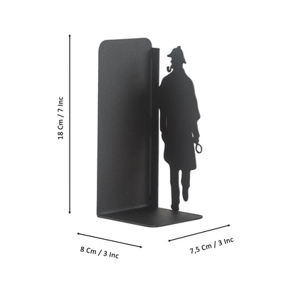 Sherlock Holmes and Arsene Lupin Design, Decorative Book Stands, Detective Figured Bookends, Gift for Book Lovers, Best Gifts for Children, Bookshelf Accessories, Detective Novel Themed Metal Bookends