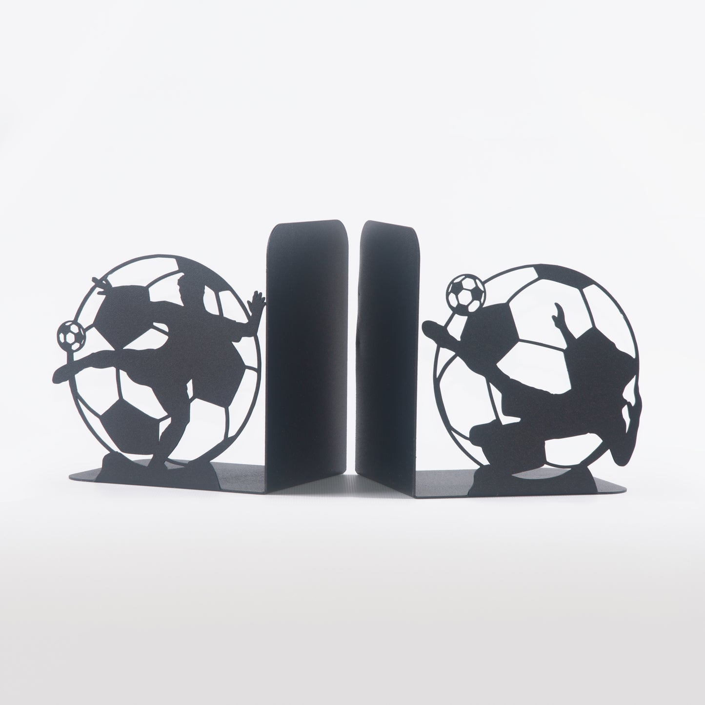 Football Players Book end, Soccer Players Bookend, Decorative Player Metal Book Holders, Football Themed Book Supports for Kids Room, Football Players Silhouette Book Ends  Gift For Boys