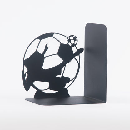 Football Players Book end, Soccer Players Bookend, Decorative Player Metal Book Holders, Football Themed Book Supports for Kids Room, Football Players Silhouette Book Ends  Gift For Boys