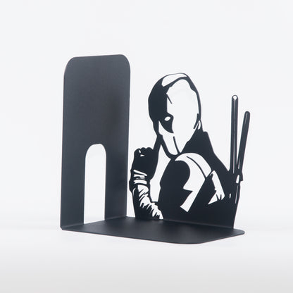 Deadpool & Wolverine Super Heroes Book End, Decorative Metal Bookends with Cartoon Characters, Cartoon Hero Bookends, Superhero Figured Book Stands for Kids Room, Best Gift For Boys