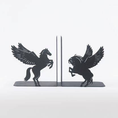 Pegasus Bookends, Flying Horse Bookends, Decorative Metal Book Support, Greek Mythological Creatures Book ends, Pegasus Book Holders, Cartoon Book Stands, Gift For Children