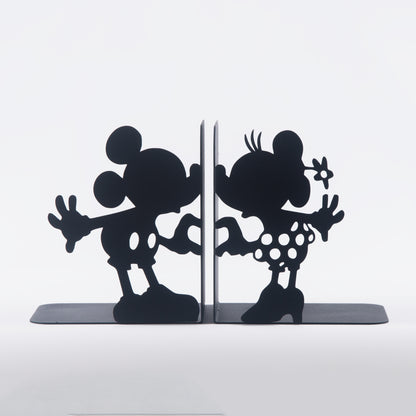 Mickey and Minnie Bookends, Cartoon Characters Book end, Mouse Figures Bookend, Decorative Comics Metal Bookends, Cartoon Themed Book Supports for Kids, Mr and Mrs Mouse Book Ends, Gift for Kids