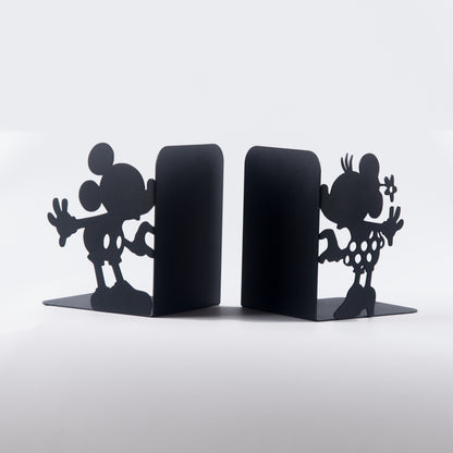Mickey and Minnie Bookends, Cartoon Characters Book end, Mouse Figures Bookend, Decorative Comics Metal Bookends, Cartoon Themed Book Supports for Kids, Mr and Mrs Mouse Book Ends, Gift for Kids