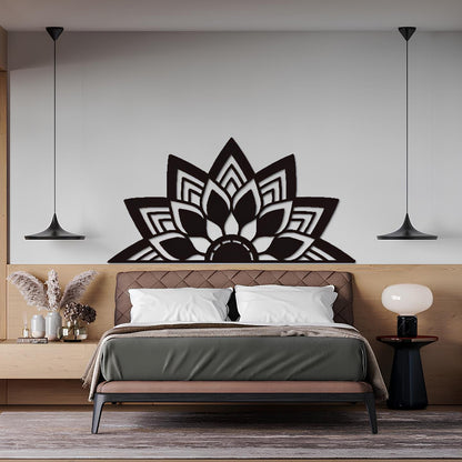 Mandala Patterned Metal Bed Headboard