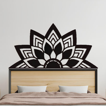 Mandala Patterned Metal Bed Headboard