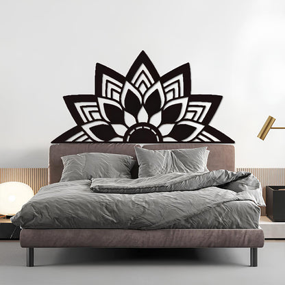 Mandala Patterned Metal Bed Headboard