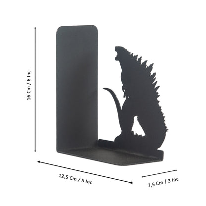Godzlla vs King Kong Movie Character Bookends, Fantastic Film Heroes Figured Book Support,Super Hero Silhouetted Bookcase, Decorative Metal Book End, Best Gift for Kids and Book Lovers