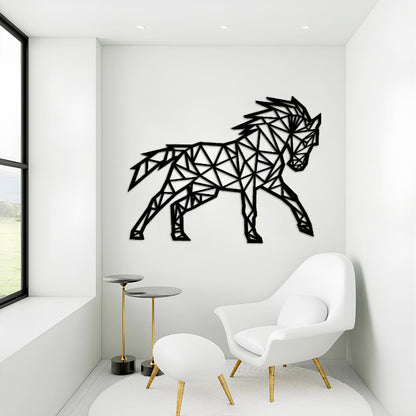 Geometric Design Horse Wall Decor