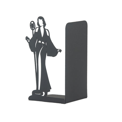 Jazz Musicians Metal Bookends, Singer and Saxophone Player Silhouettes, Decorative Music Themed Book Holders, Soloist Silhouette Bookend, Musician Book Stand, Best Gift for Music Lovers
