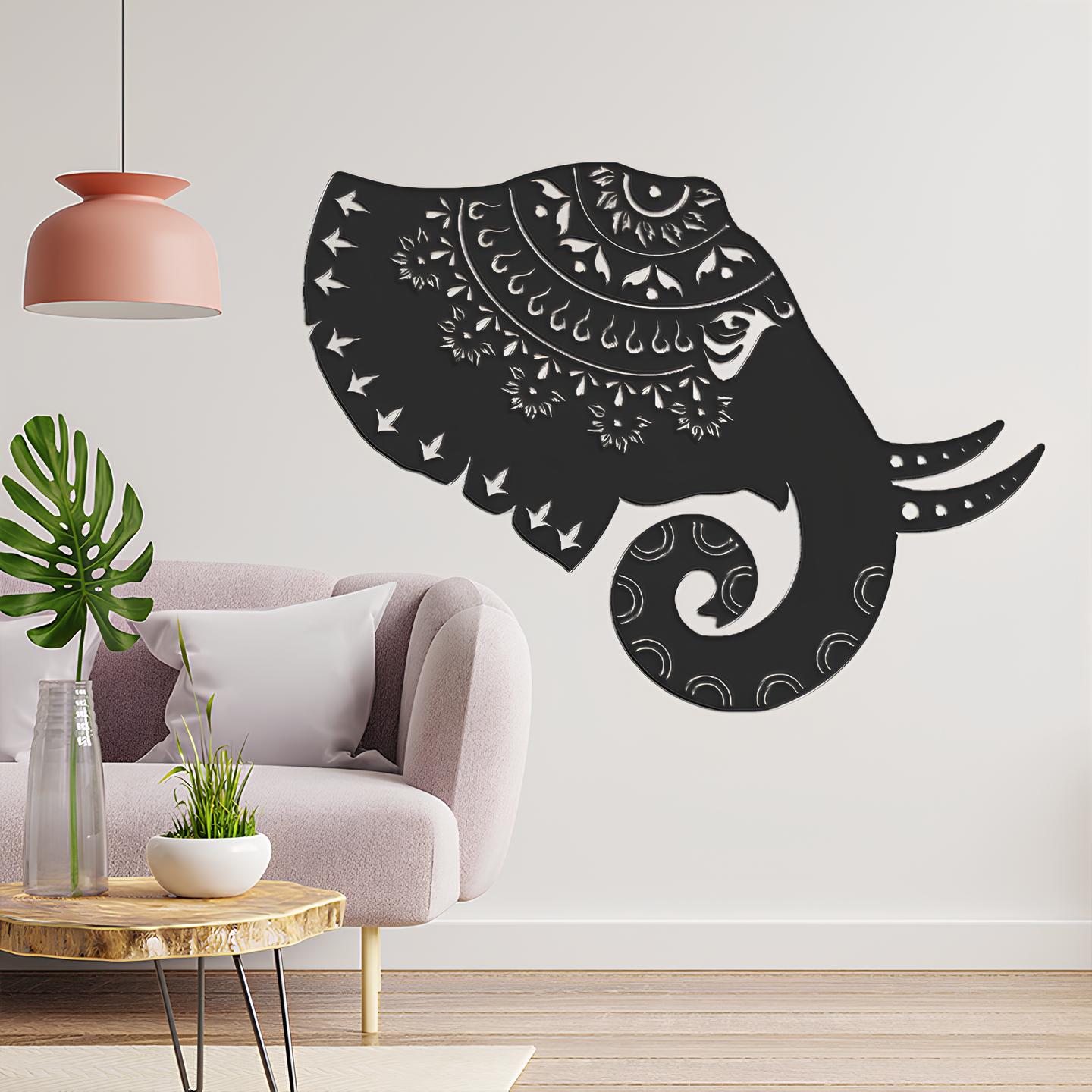 Mandala Design Elephant Silhouettes Wall Decors
