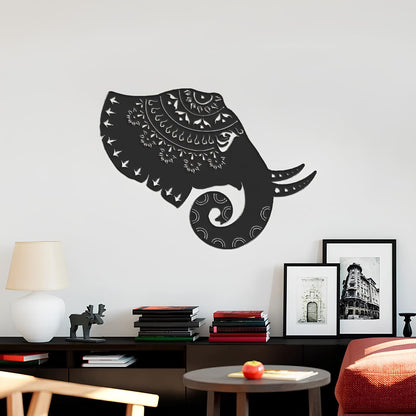 Mandala Design Elephant Silhouettes Wall Decors