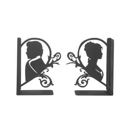Outlander Bookends, Lovers Silhouette Book Stand, Iconic TV Series Outlander, Gift for Couple, Love Story, Jamie and Claire Fraser, Silhouette of Unforgettable Series Heroes, Decorative Bookends