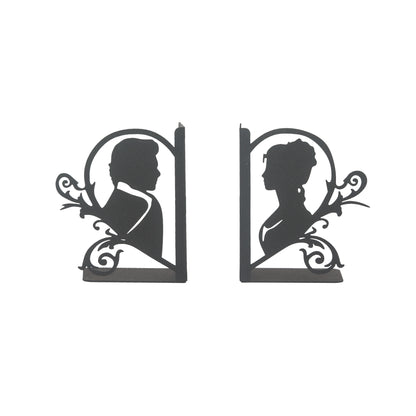 Outlander Bookends, Lovers Silhouette Book Stand, Iconic TV Series Outlander, Gift for Couple, Love Story, Jamie and Claire Fraser, Silhouette of Unforgettable Series Heroes, Decorative Bookends