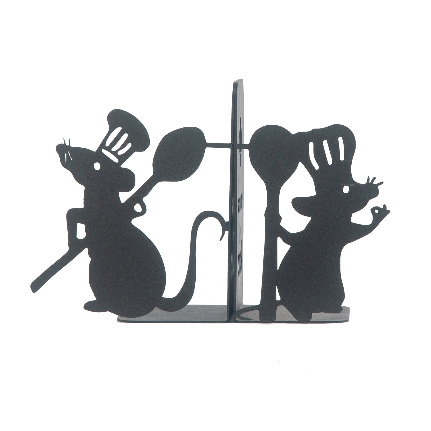 Ratatouille Bookends, Chef Mouse Cartoon Book Support, Decorative Ratatouille Themed Book Ends, Always Cook with Love, Bookends for Kitchen, Heavy Duty Book Stand for Cook Books, Gift for Chefs