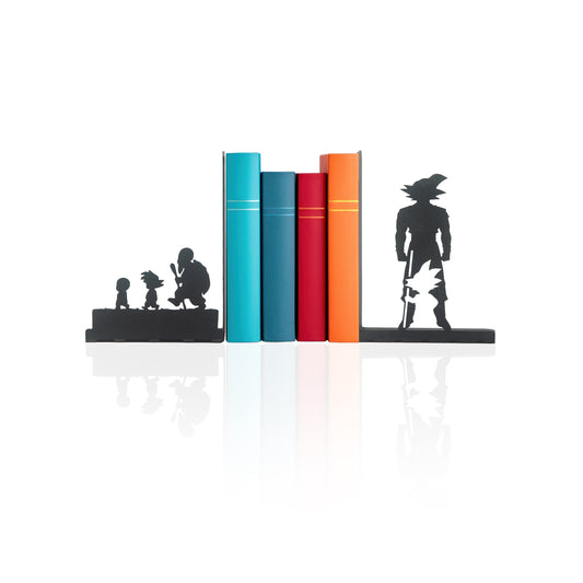 Superhero Heroes Bookends for Kids, Anime Themed Book Holders, Decorative Cartoon Figure Book Support for Boys, Manga Heroes Figure Book Support, Anime Heros Silhouette Bookends Gift for Kids
