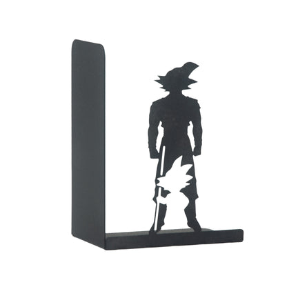 Superhero Heroes Bookends for Kids, Anime Themed Book Holders, Decorative Cartoon Figure Book Support for Boys, Manga Heroes Figure Book Support, Anime Heros Silhouette Bookends Gift for Kids