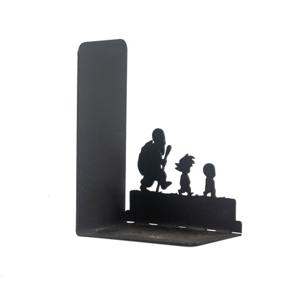 Superhero Heroes Bookends for Kids, Anime Themed Book Holders, Decorative Cartoon Figure Book Support for Boys, Manga Heroes Figure Book Support, Anime Heros Silhouette Bookends Gift for Kids