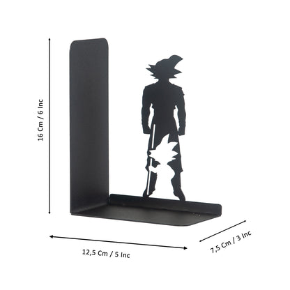 Superhero Heroes Bookends for Kids, Anime Themed Book Holders, Decorative Cartoon Figure Book Support for Boys, Manga Heroes Figure Book Support, Anime Heros Silhouette Bookends Gift for Kids