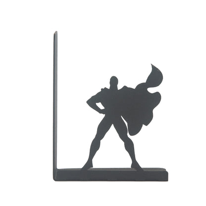 Superhero Metal Bookends for Kids Room, Comic Book Themed Book Holders, Decorative Book Support, Cartoon Themed Book Holder, Perfect for Boys, Anime Bookends, Fantastic Character Figure Bookends