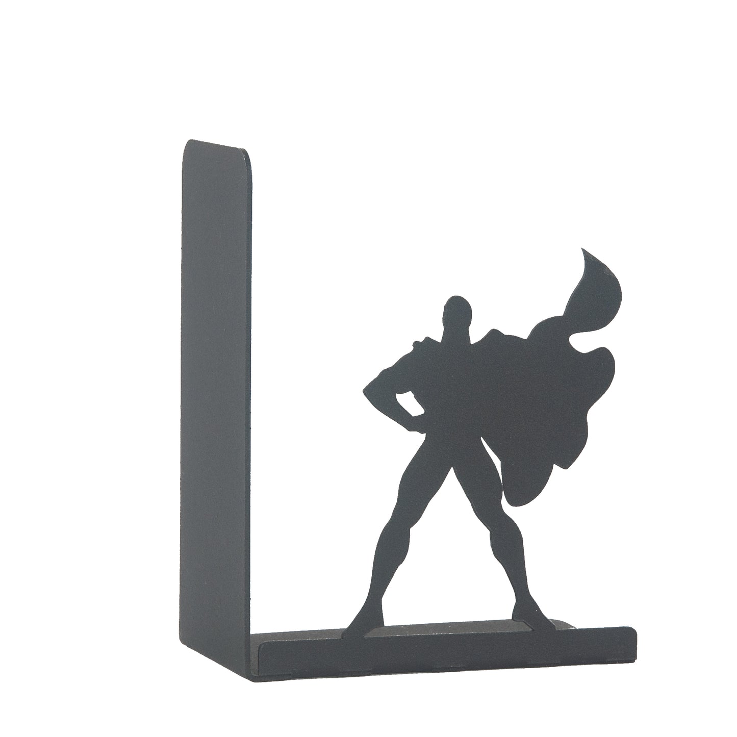 Superhero Metal Bookends for Kids Room, Comic Book Themed Book Holders, Decorative Book Support, Cartoon Themed Book Holder, Perfect for Boys, Anime Bookends, Fantastic Character Figure Bookends
