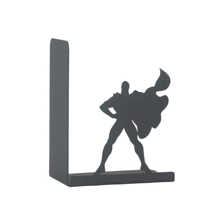 Superhero Metal Bookends for Kids Room, Comic Book Themed Book Holders, Decorative Book Support, Cartoon Themed Book Holder, Perfect for Boys, Anime Bookends, Fantastic Character Figure Bookends