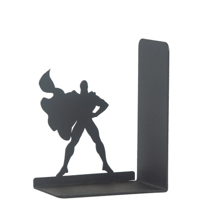 Superhero Metal Bookends for Kids Room, Comic Book Themed Book Holders, Decorative Book Support, Cartoon Themed Book Holder, Perfect for Boys, Anime Bookends, Fantastic Character Figure Bookends