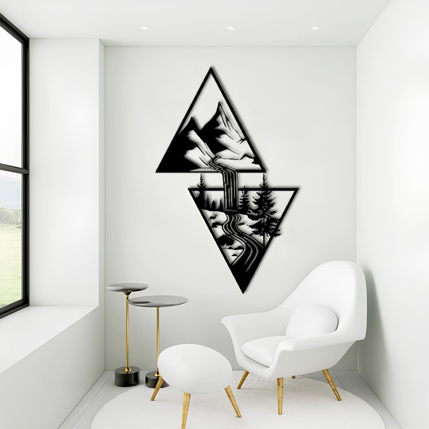 Waterfall Metal Wall Decoration