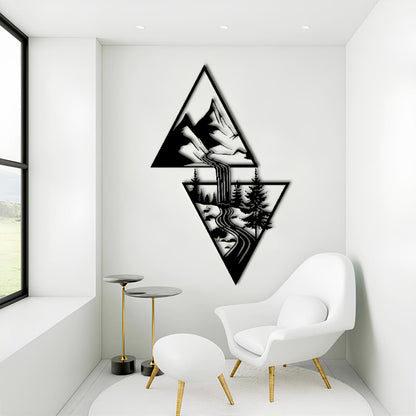 Waterfall Metal Wall Decoration