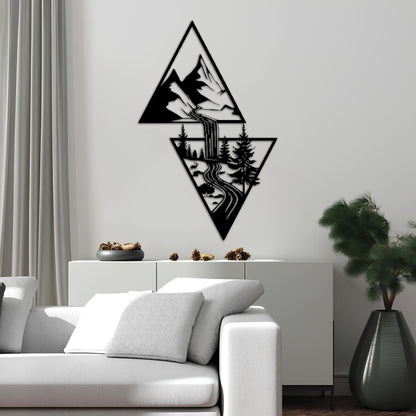 Waterfall Metal Wall Decoration